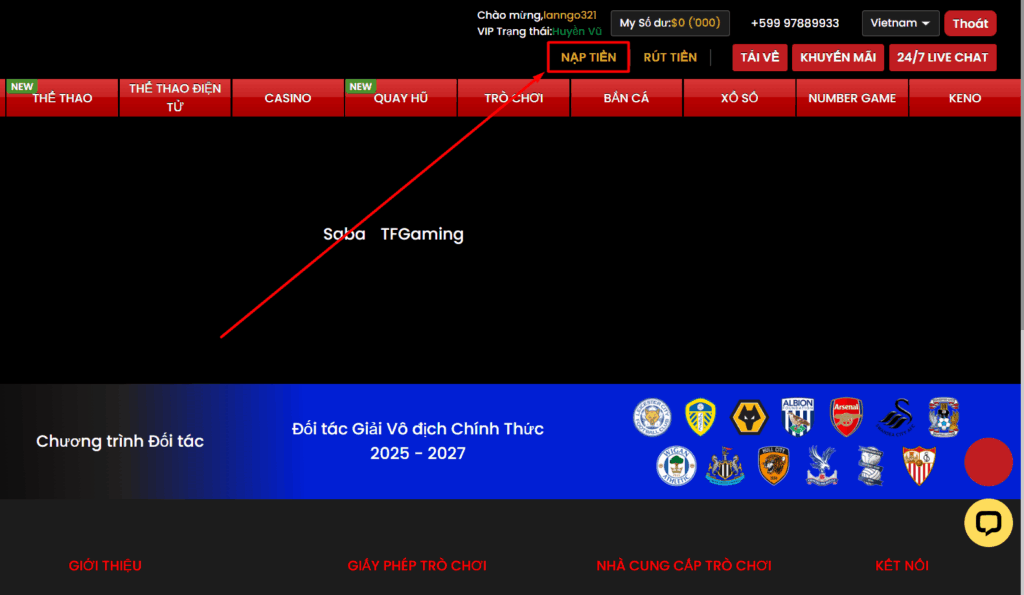 Nạp Tiền 12BET