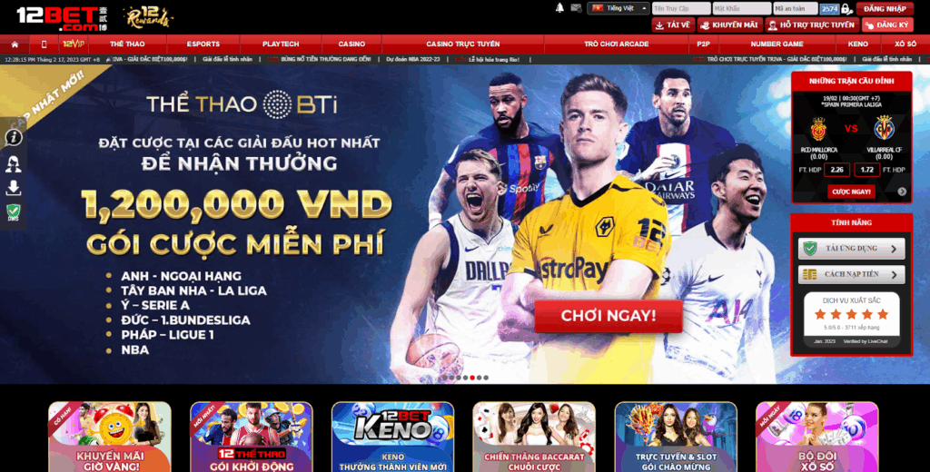 Hướng dẫn các bước cá cược bóng rổ trên 12BET