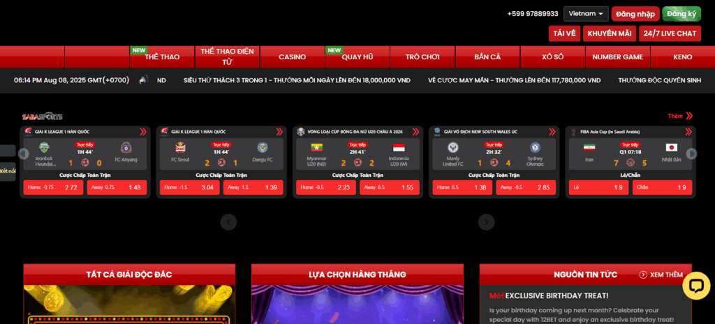  Đăng Ký 12BET